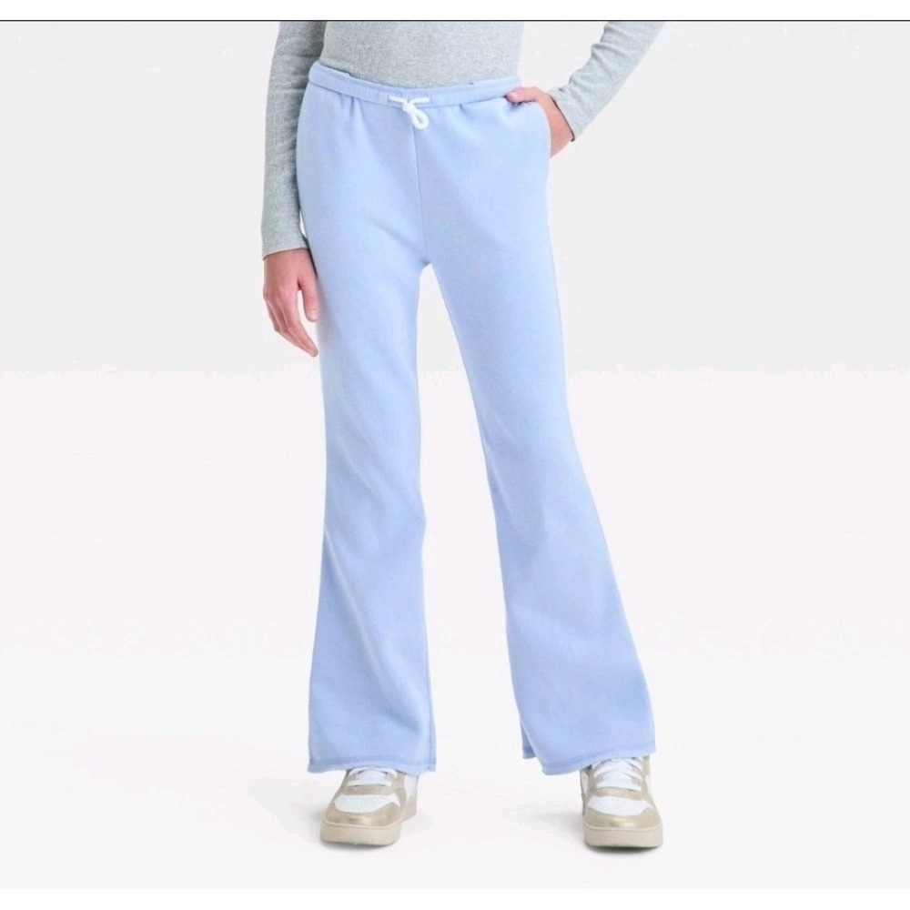 Art Class Girls S 6/7 Light Blue Flare Sweatpants Lounge Pants NWT